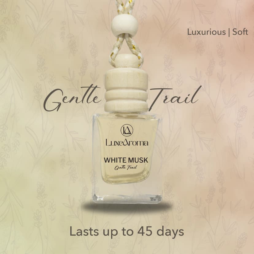 White Musk Elegance Hanging Car Perfume 10ml
